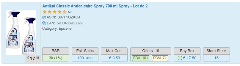 Exemple recherche Google — produit moins cher qu’Amazon