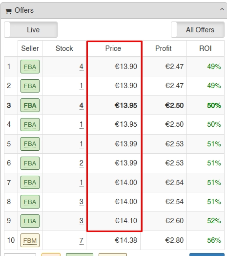 Vérifier les vendeurs, stock et prix sur la fiche produit Seller Amp